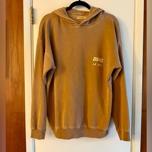 Anine Bing LA Eagle Hoodie in Camel